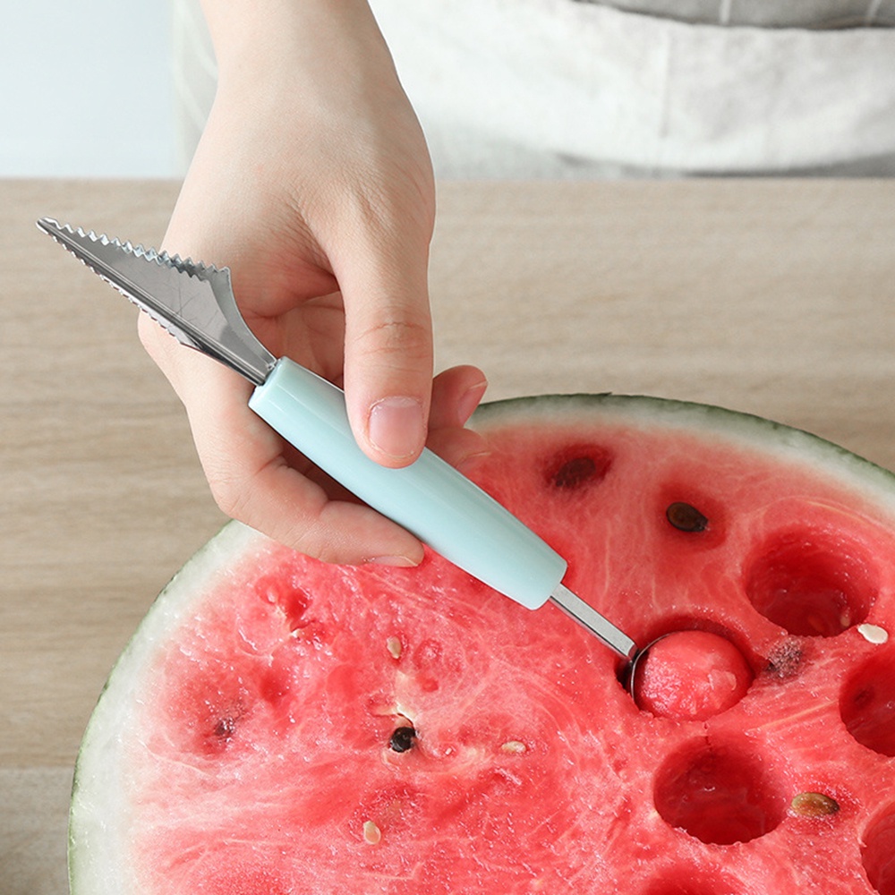 【COD Tangding】1PC Stainless Steel Fruit Digger To Cut Watermelon Artifact Fruit Ball Digger Ice Cream Round Spoon Cut Fruit Segmentation Carving Knife