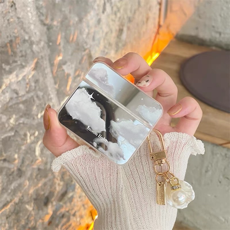 Moonlight Mirror Cloud Softcase for Airpods 1 2 Pro 3 Case Casing Airpods Lucu