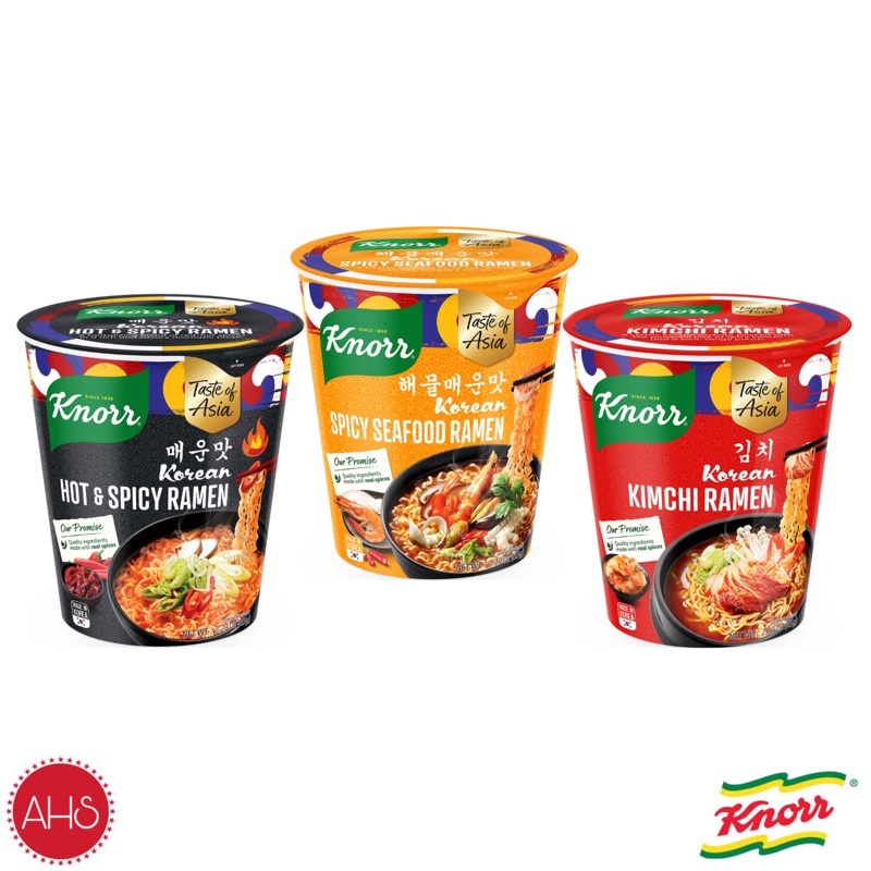 

Knorr Korean Instant Cup Ramen 65g - Hot & Spicy Kimchi Spicy Seafood
