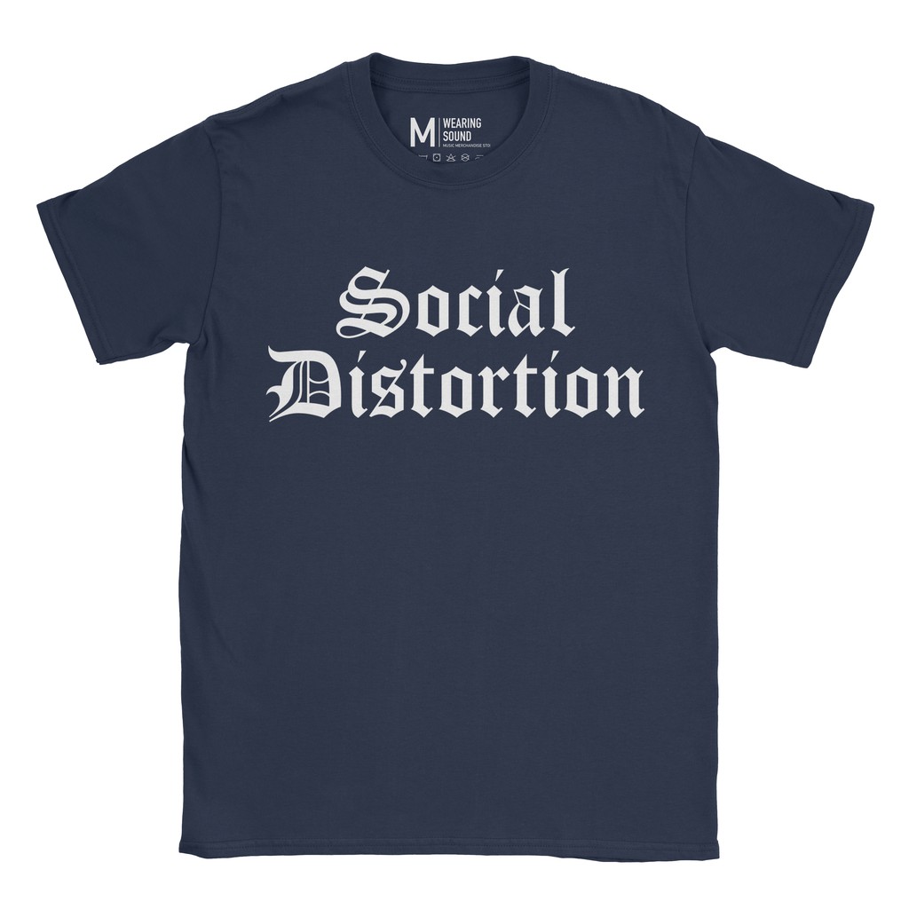 Baju Kaos Band Social Distortion Logo Navy