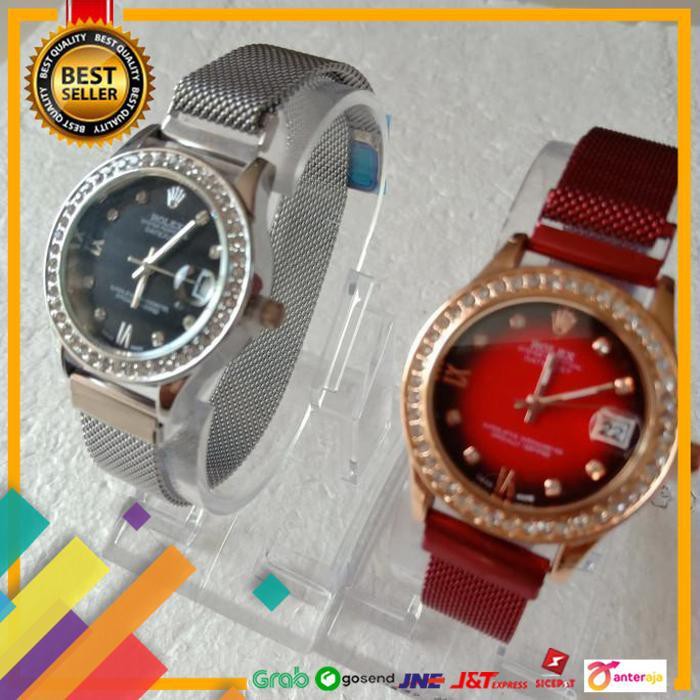 PROMO.. JAM TANGAN WANITA MAGNET ROLEX TANGGAL AKTIF ..TERLARIS