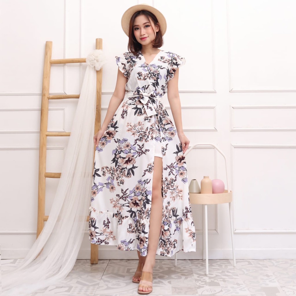 REALPIC INSTORE88 - JUMPSUIT DRESS WANITA BUNGA NABILA 184