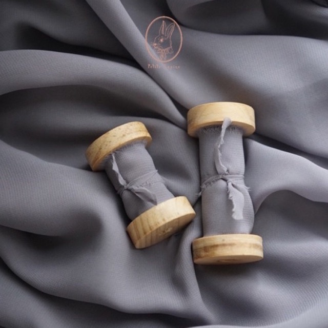 

Silk Ribbon | Wedding Styling Journaling Calligraphy Ribbon | Pita | Gray by Petite Lapine