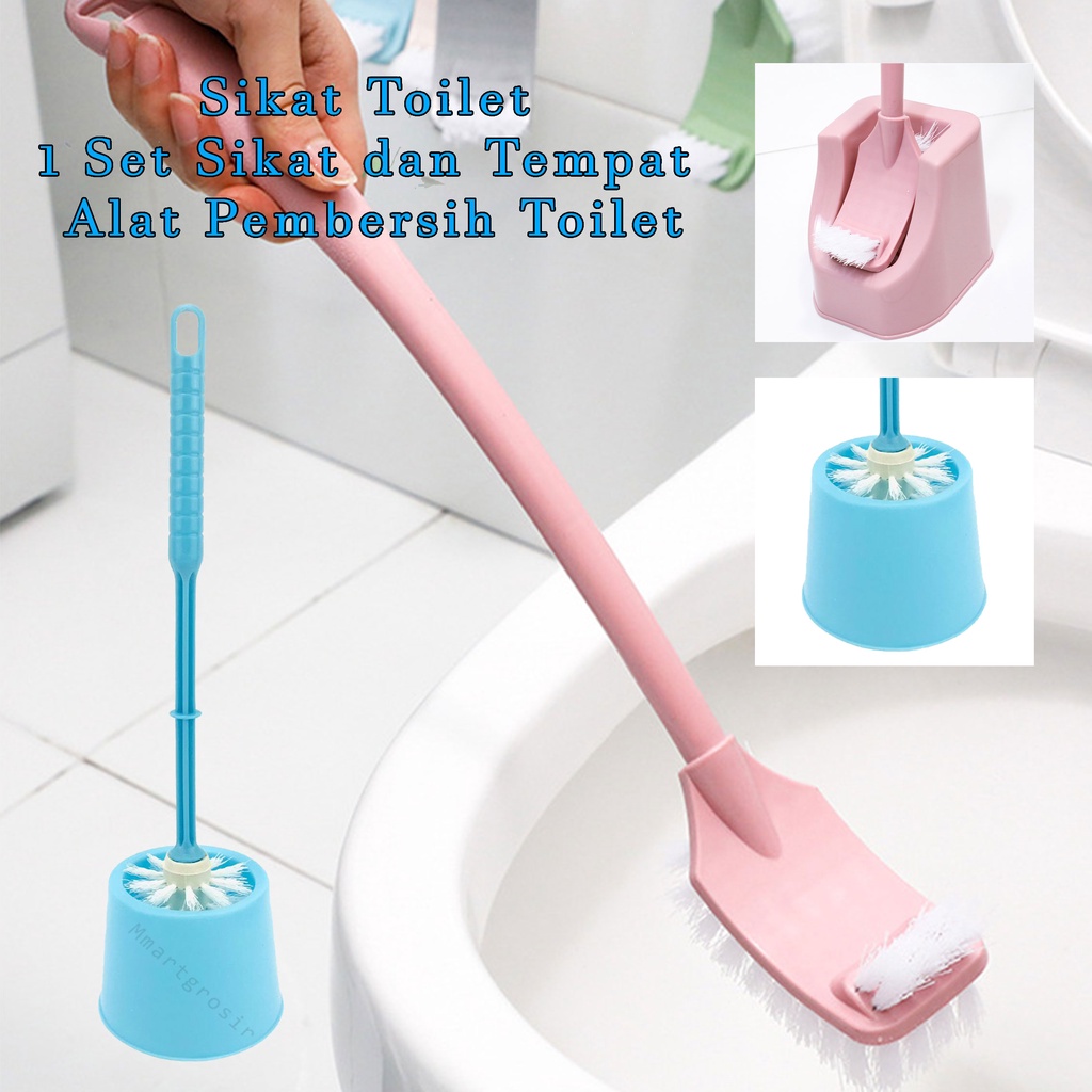 Sikat Toilet / 1 Set Sikat dan Tempat / Alat Pembersih Toilet