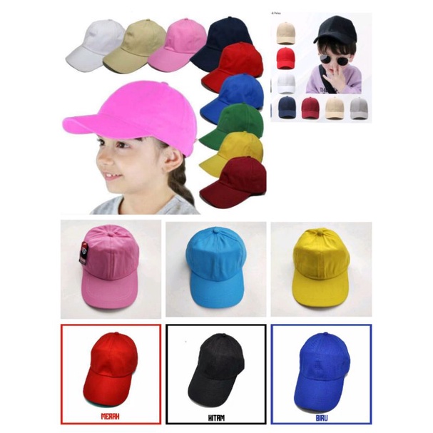 topi anak polos topi baseball anak twil anak polosan