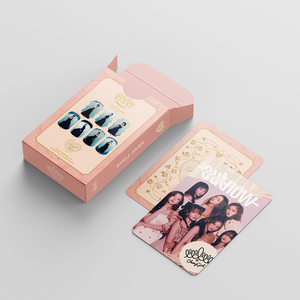 55pcs / Box Kartu Lomo Foto KPOP OH MY GIRL Album REAL LOVE