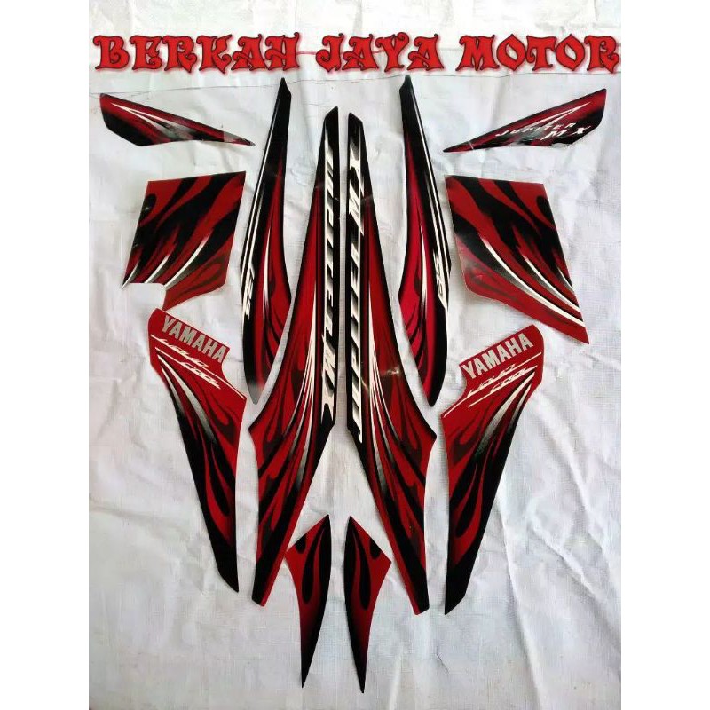 striping sticker Yamaha Jupiter MX lama OLD hitam merah