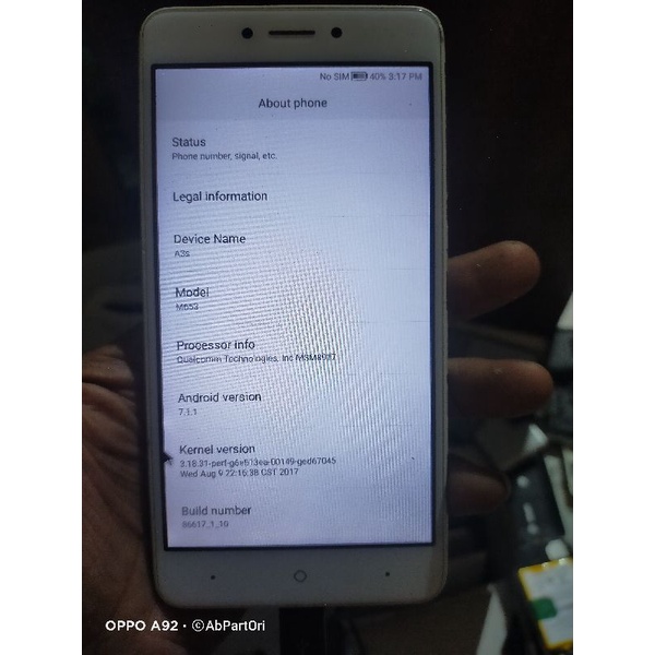 mesin lcd china mobile a3s