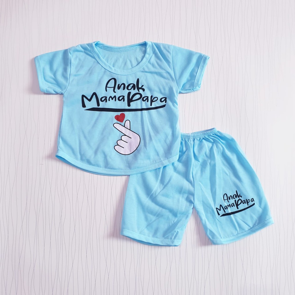 COD Bayar Ditempat Baju Setelan Anak Perempuan Anak Mama Papa Baby Alicia