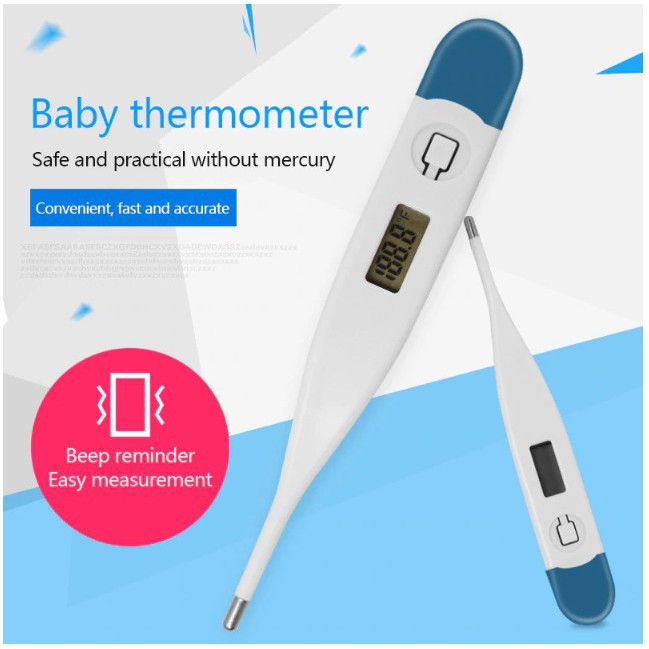 Thermometer Digital Pengukur Suhu Badan Polos Bayi, Anak, Dewasa