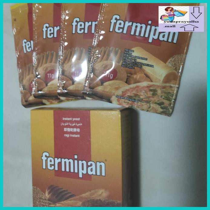 

54Etr7U- Fermipan Ragi Instant 1 Box Isi 4X11 Gram Sachet 9Uhhjt7-