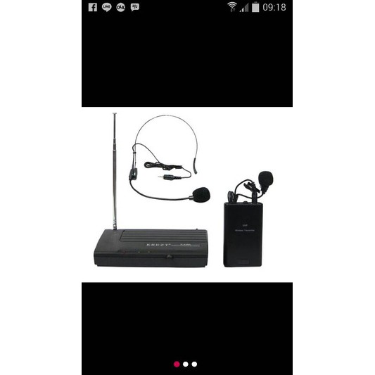 Mic wireless krezt K 2380 HTL  ( clip on + headset )