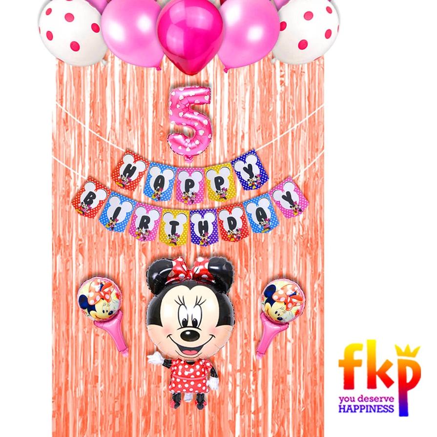☻ FUN KIDS PARTY Paket Simpel Dekorasi Ulang Tahun Anak Karakter Kartun/Set Dekor Ultah Anak Perempu