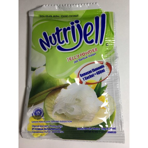 Nutrijel agar&quot; Jelly Powder Nutrijell ekonomis Rasa kelapamuda coconut 10 gr