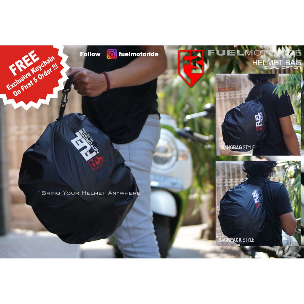 ORIGINAL Helmet Bag Fuelmotoride Dual Option Tas Helm Arai Shoei Nolan