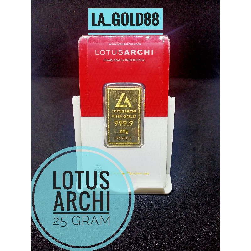 Logam mulia Antam lotus archi 25 gram certycard classic retro reinvented