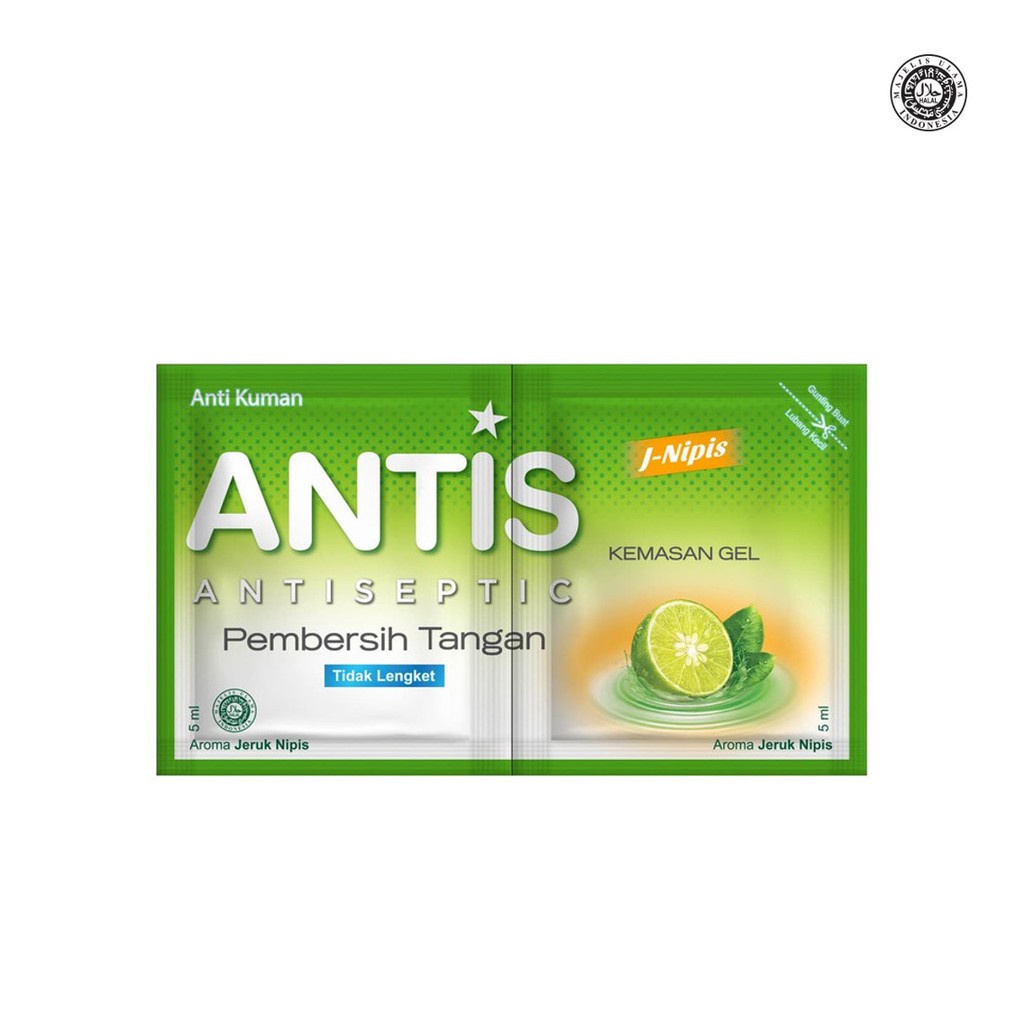 ANTIS ANTISEPTIC GEL HAND SANITIZER SACHET  5 ML LEBIH HEMAT DAN PRAKTIS PEMBERSIH TANGAN