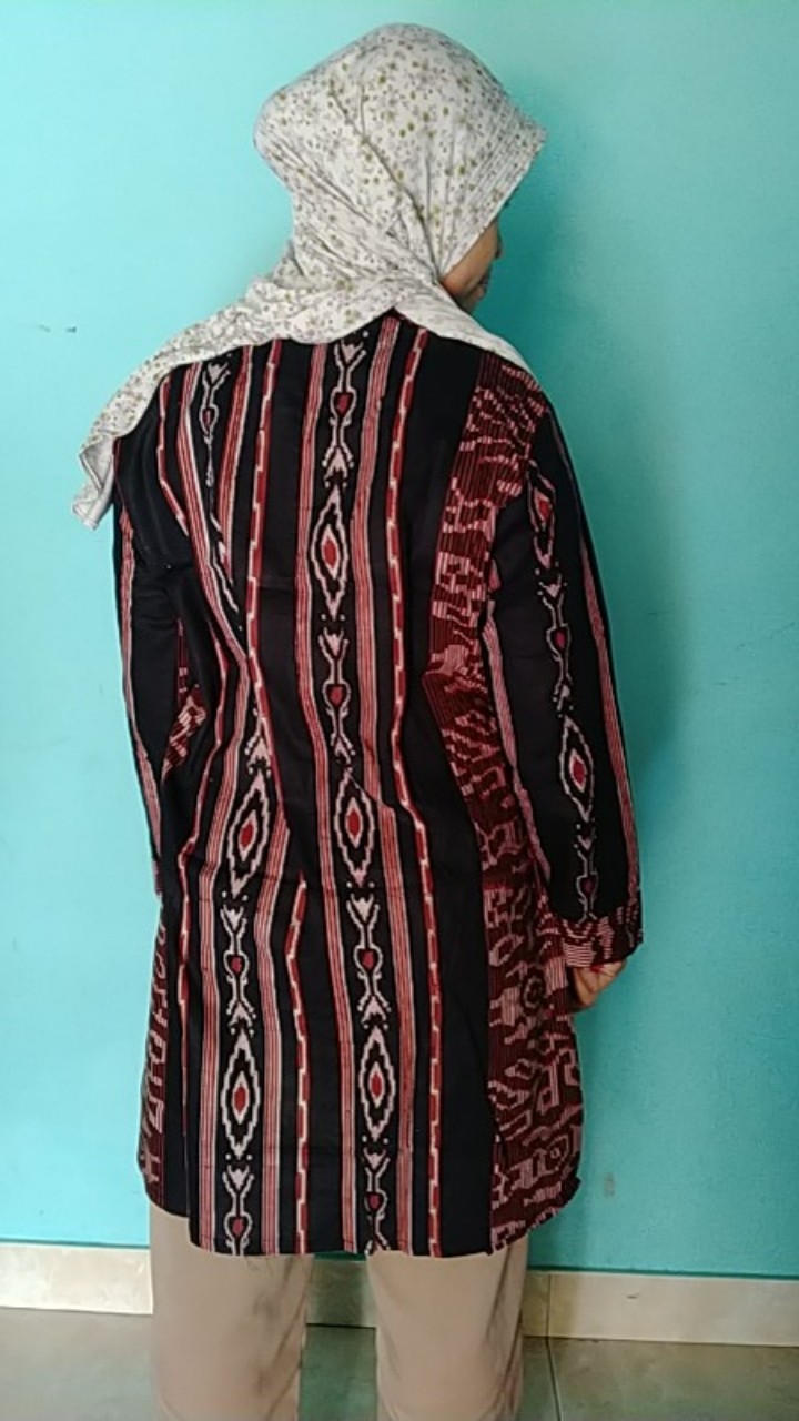 Terlaris Serut Genes Jelita Tunic Navbor Yelbor Whitbor Creambor Tunik Batik Modern Hrb030 Dolbi Dob