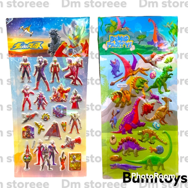 stiker timbul 3D karakter panjang  / stiker / sticker / stiker bp / mainan anak perempuan