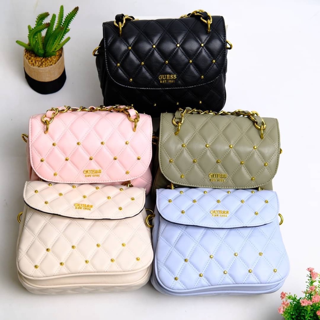 TAS WANITA SELEMPANG GS QUILTED SLING BAG GS206 PREMIUM IMPORT