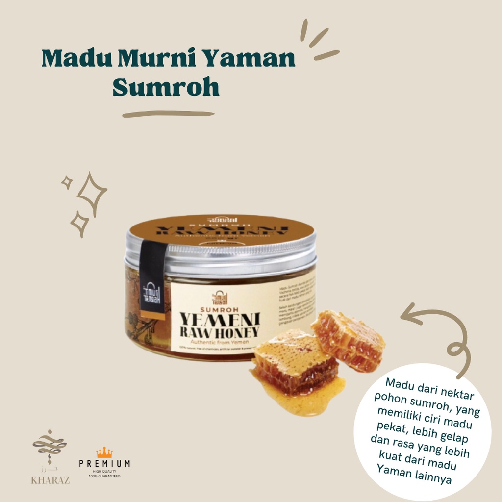 

Madu Murni Raw Honey Yaman Yemen Yemeni Sumroh 250gr