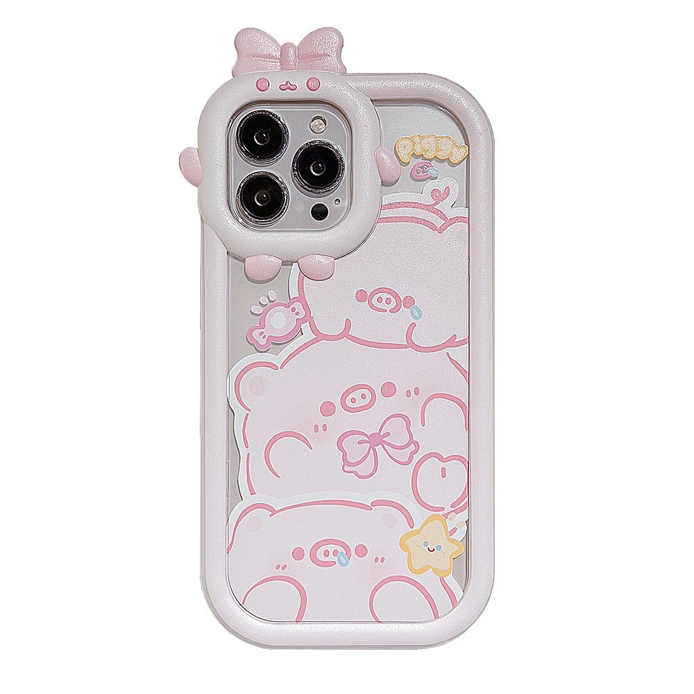 Soft Case Silikon Motif Kartun Babi 3D Untuk Iphone 14 11 12 13 PRO MAX