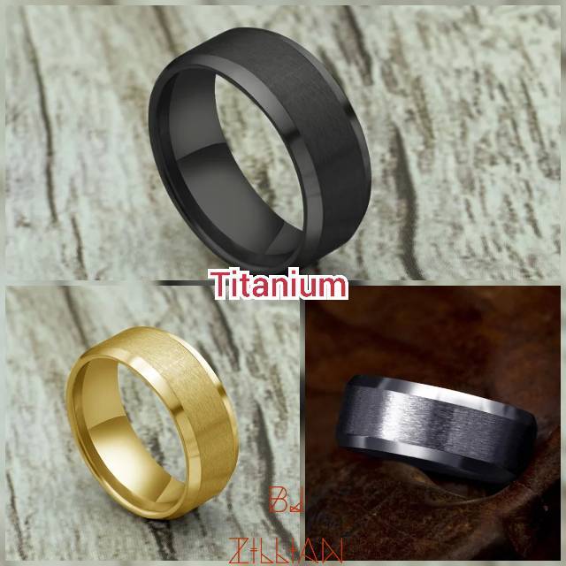 Cincin Titanium 316L Polos Pria Wanita Dim 8MM ORIGINAL