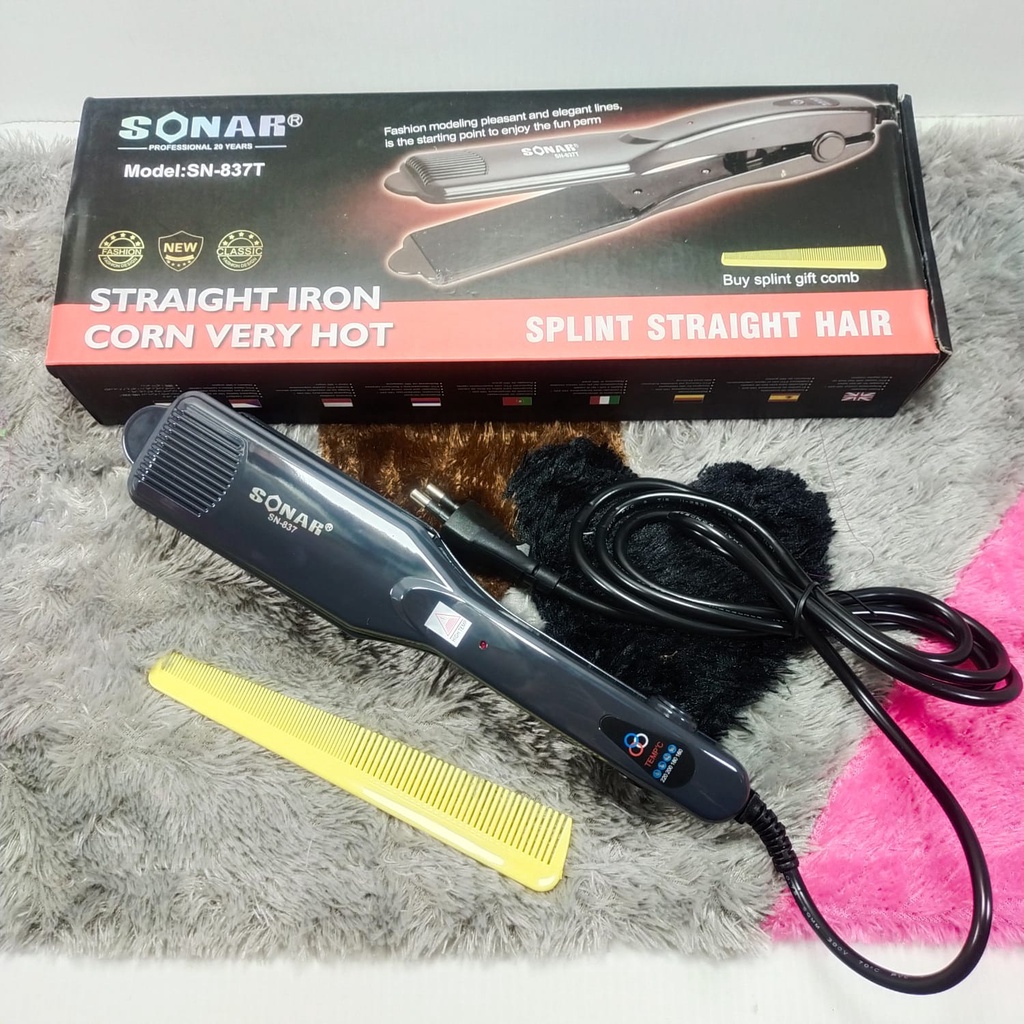 Catok Rambut 2in1 Sonar SN-837 original high quality plat lurus / pelurus rambut