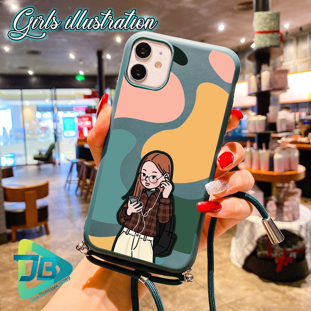 SOFTCASE SLINGCASE TALI LANYARD CANDY GIRLS OPPO VIVO XIAOMI SAMSUNG REALME IPHONE ALL TYPE JB4656