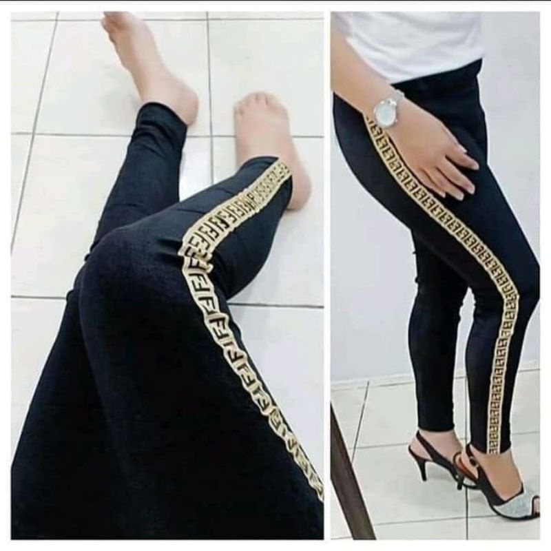 LEGGINGS PLAT BAHAN SCUBA / SCUBA PANTS LIST/BISA BUAT SANTAI