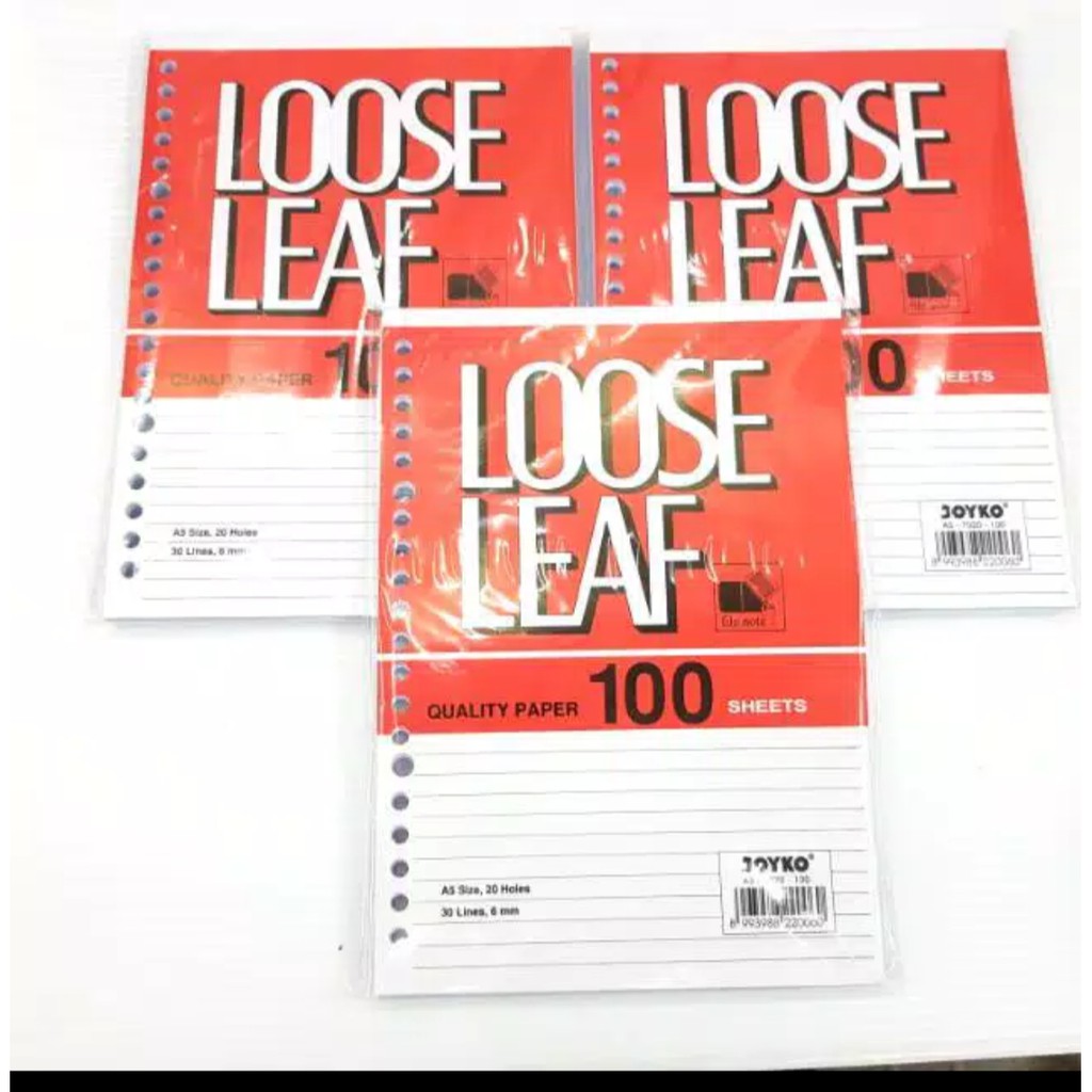 

Loose Leaf Kertas File Binder A5 JOYKO kecil Isi 100 Lembar