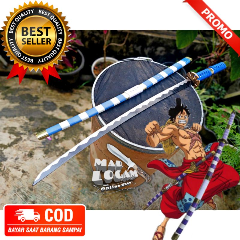 COSPLAY ANIME ONEPIECE!!! KATANA NIDAIKITETSU SAMURAI UNTUK COSPLAY MURAH LOW BUGET