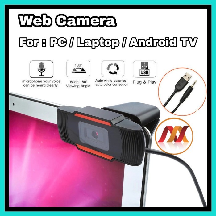 Webcam HD 720 Autofocus Microphone Web Camera For PC - Laptop - Android TV