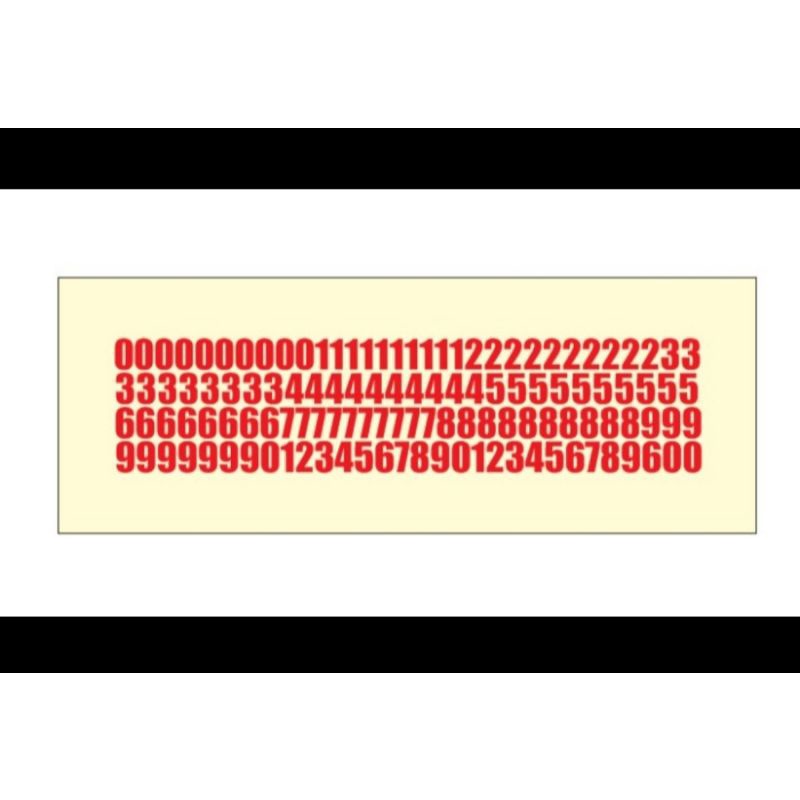 

Sticker angka 0-9