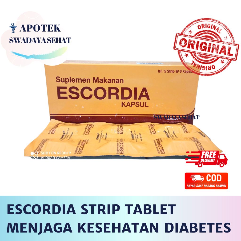 ESCORDIA Strip Tablet - Suplemen DM Diabetes Kencing Manis Kesehatan