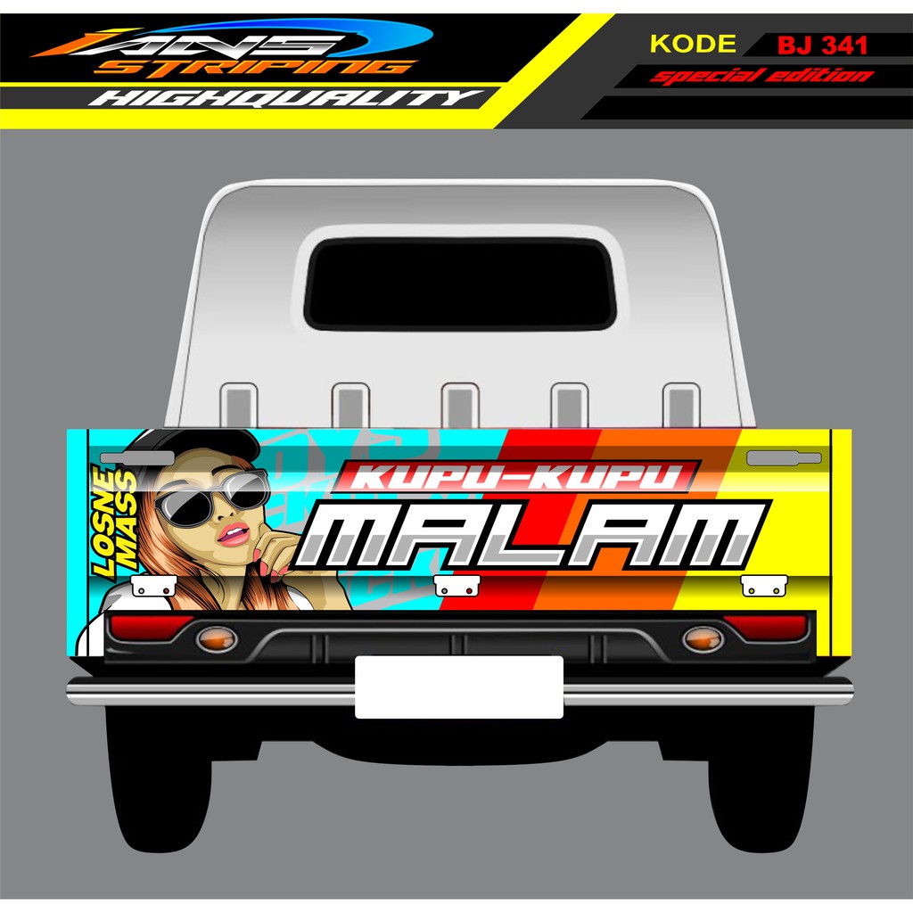 STICKER MOBIL GRANMAX KUPU KUPU / STIKER KABIN GRANMAX BELAKANG / STICKER GRANMAX