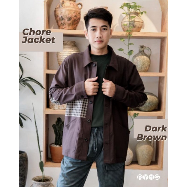 Chore Jacket Dark Brown by RYMS