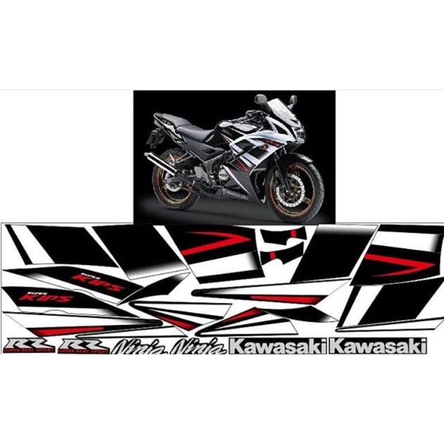 Striping ninja rr 2014 2015 putih hitam