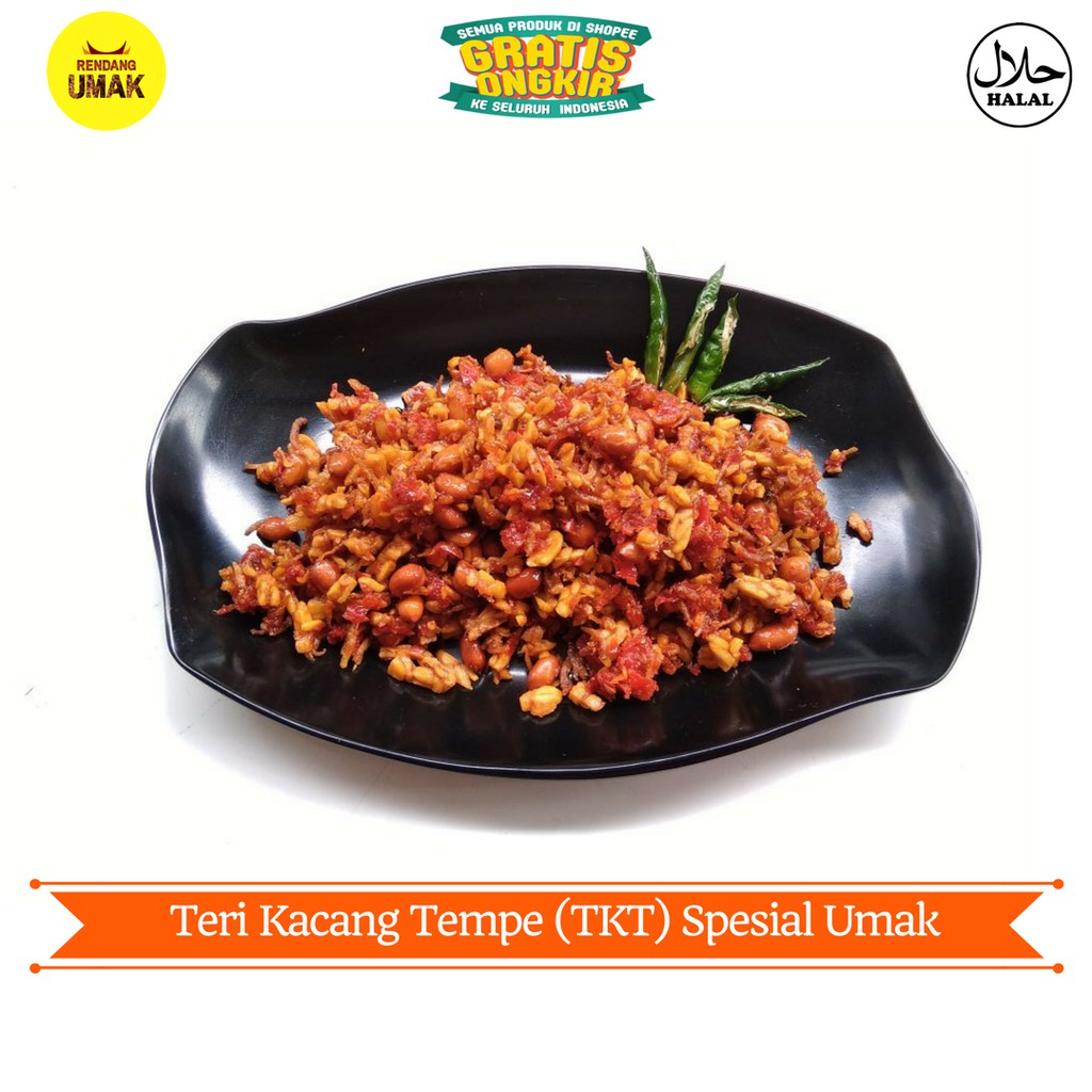 

250gr Teri Kacang Tempe Balado Spesial Rendang Umak