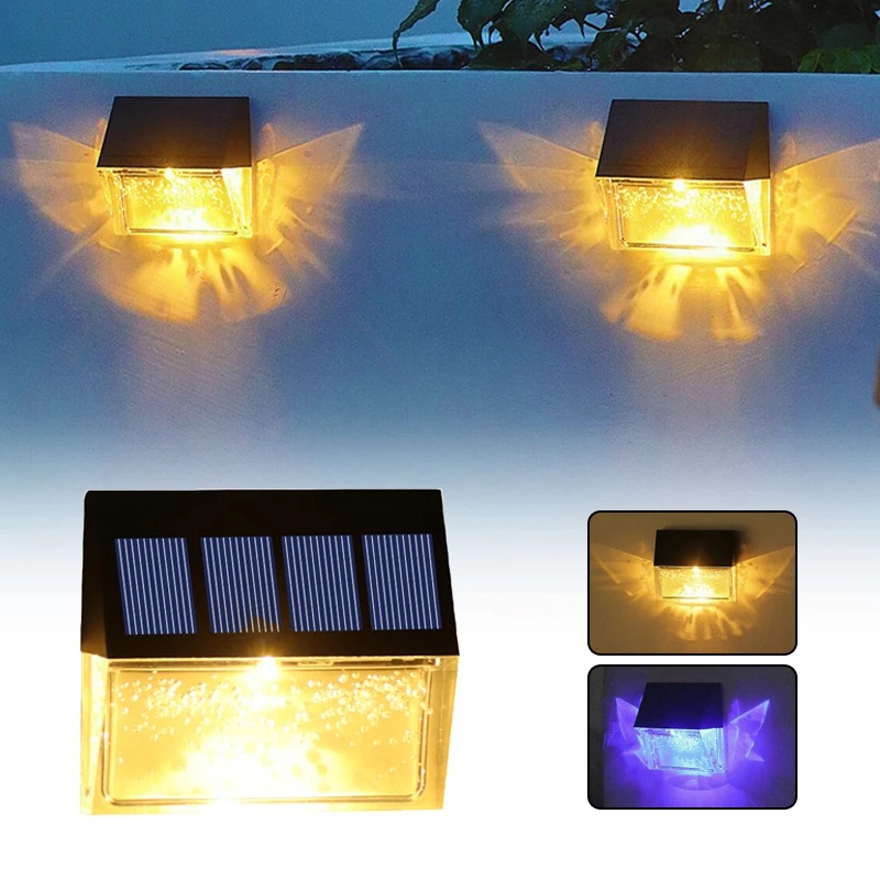 (2 Mode) (Lampu Dinding Led Tenaga Surya Bentuk Kupu-Kupu Tahan Air Untuk Dekorasi Taman / Outdoor