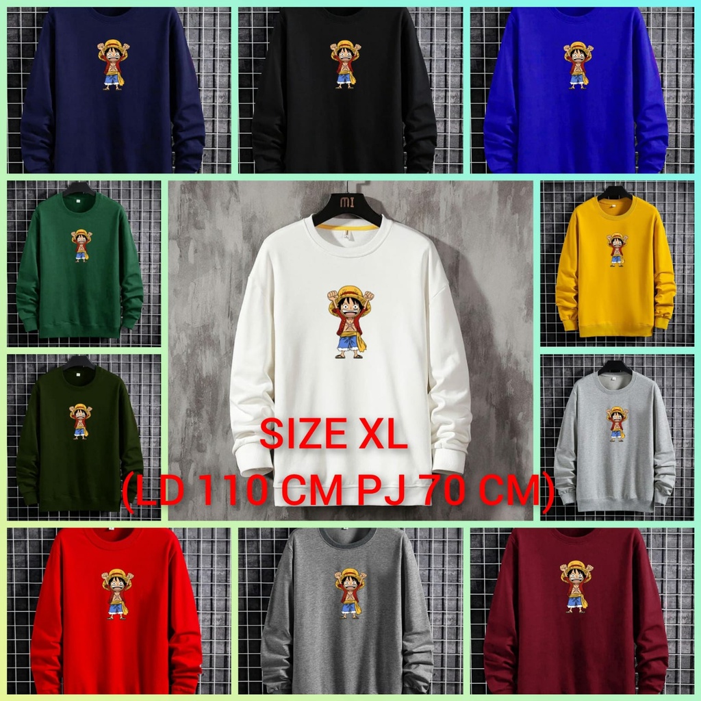 BISA COD/JHOSE/SWEATER LUFFY ANGKAT TANGAN/PRIA DAN WANITA BISA PAKAI/TERLARIS