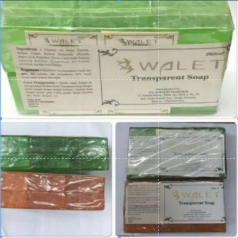 sabun walet hijau transparan (aloevera) original bpom