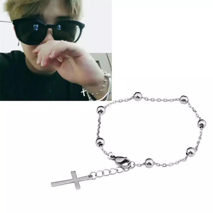 GG0287 - Gelang Tangan Pria Kpop Korea BTS EXO NCT DAY6 SKZ GOT7 Daniel Enhypen Treasure Day6 BigBang Blackpink Twice Red Velvet Itzy Ive Aespa Loona New Jeans Stayc