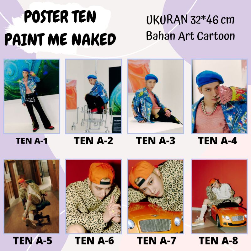 Poster Ten Paint me naked nct wayv way v