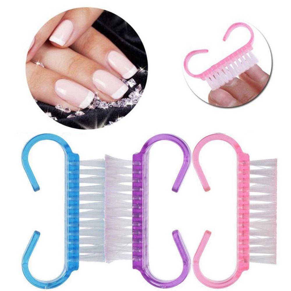 Solighter 3pcs Sikat Kuku Hot Sale Beauty Plastik Penggosok Kuku