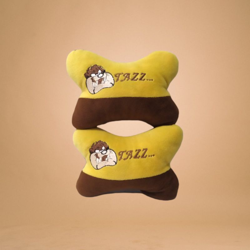 Bantal Mobil 2in1 Set Karakter Tazmania Bantal Mobil Set Karakter Tazmania Headrest Car Set Tazmania 2in1