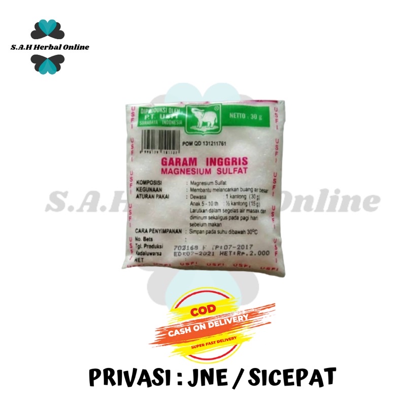 

Garam Inggris 30 gr