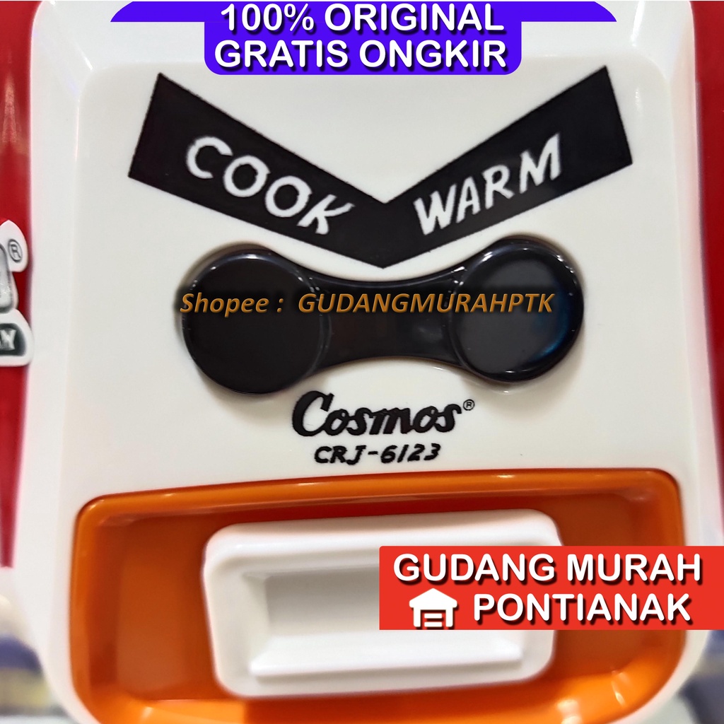 Ricecooker COSMOS ANTI GORES CRJ-6123 Penanak Nasi Magic Com serbaguna memasak dan menghangatkan