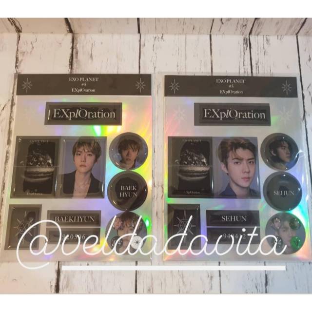 EXplOration Epoxy Sticker + PC Baekhyun Set