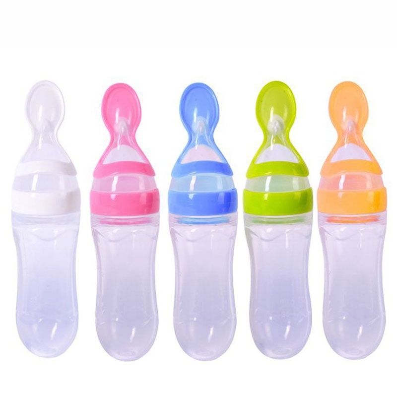 HOPE STORE - BOTOL DOT SILICONE SENDOK MAKAN BAYI / Botol Sendok Spoon feeder